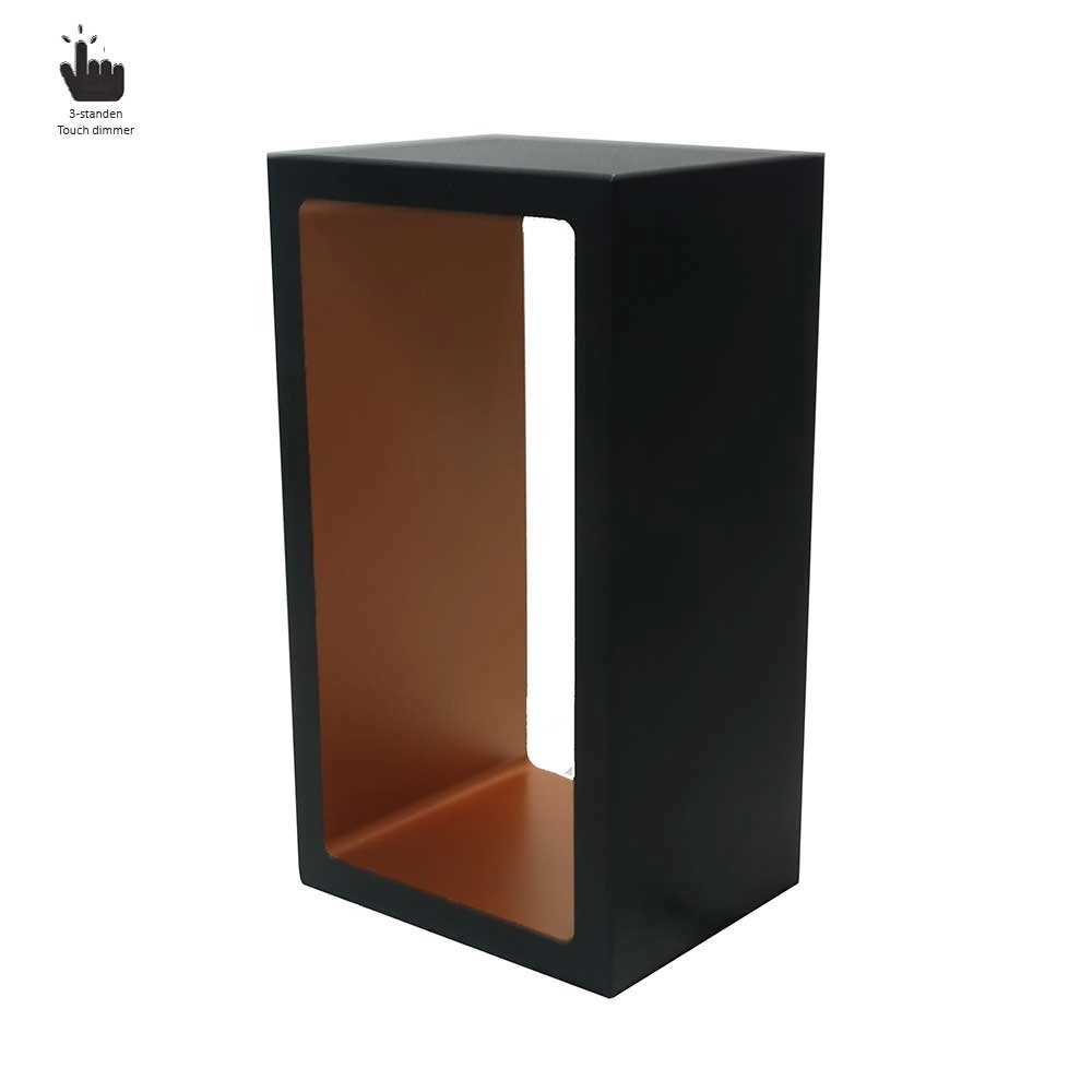 Design table lamp Corridor black with red copper