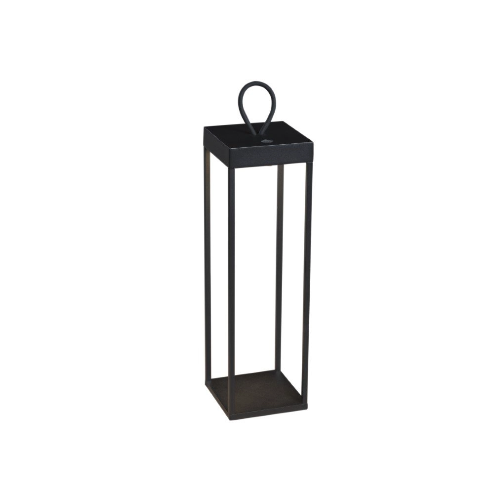 Black Patio Lamp Ravello Rechargeable KonstSmide 7318307812756