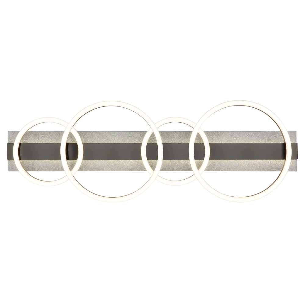 Black ceiling lamp Norberto 4 rings Globo 9007371575831