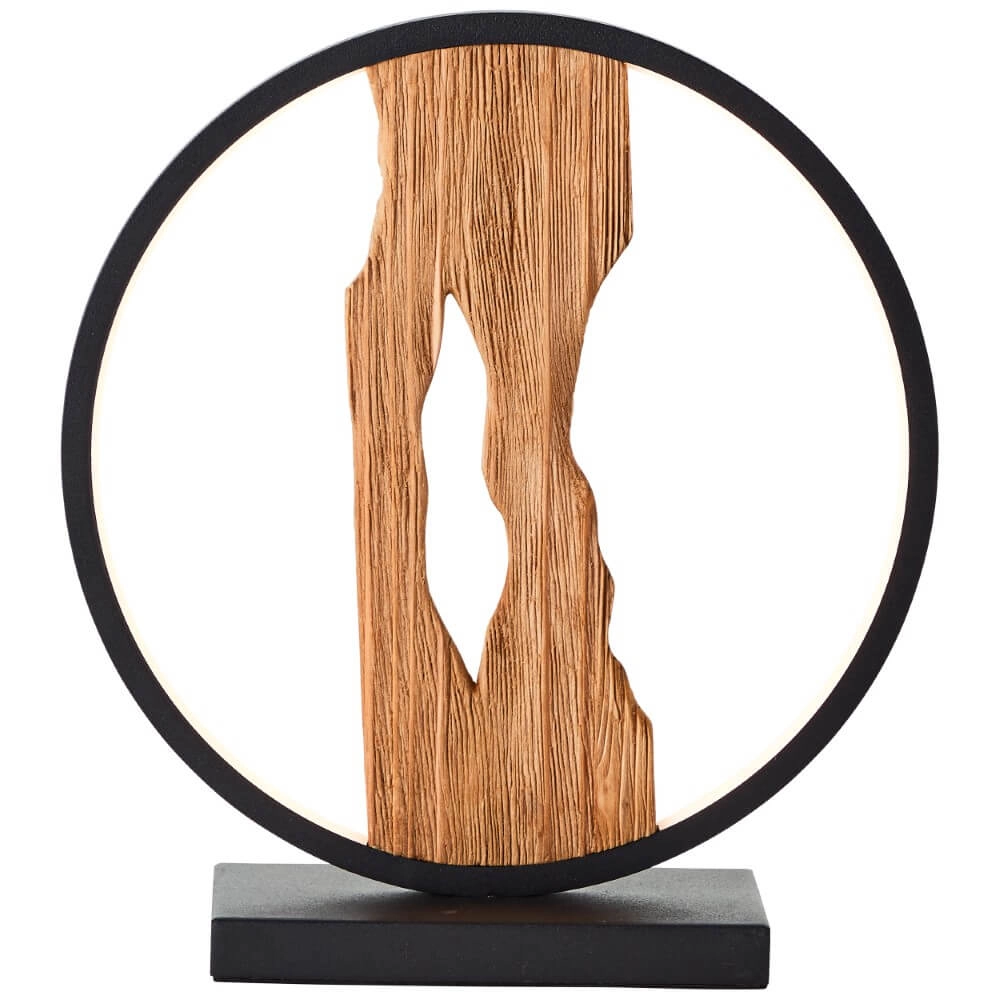 Table lamp Chaumont Round black with wood