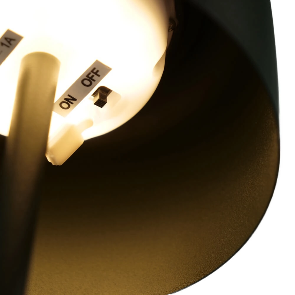 Sleek patio lamp Roccanova Solar Green with USB Eglo 9008606355099