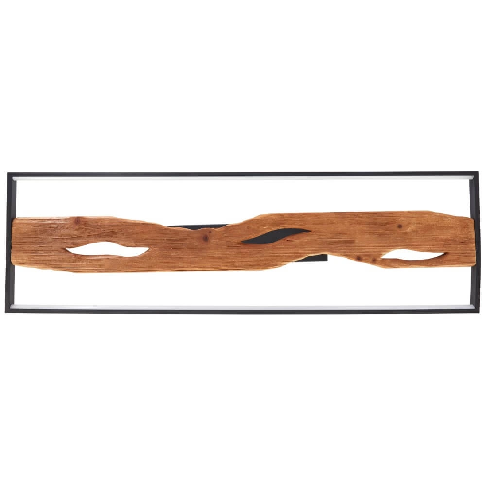 Ceiling lamp black with wood Chaumont 100cm Brilliant 4004353435270