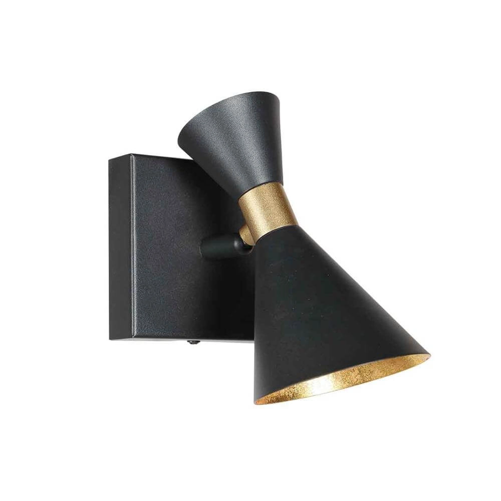 Design wall lamp Preto black with gold Steinhauer 8712746176285