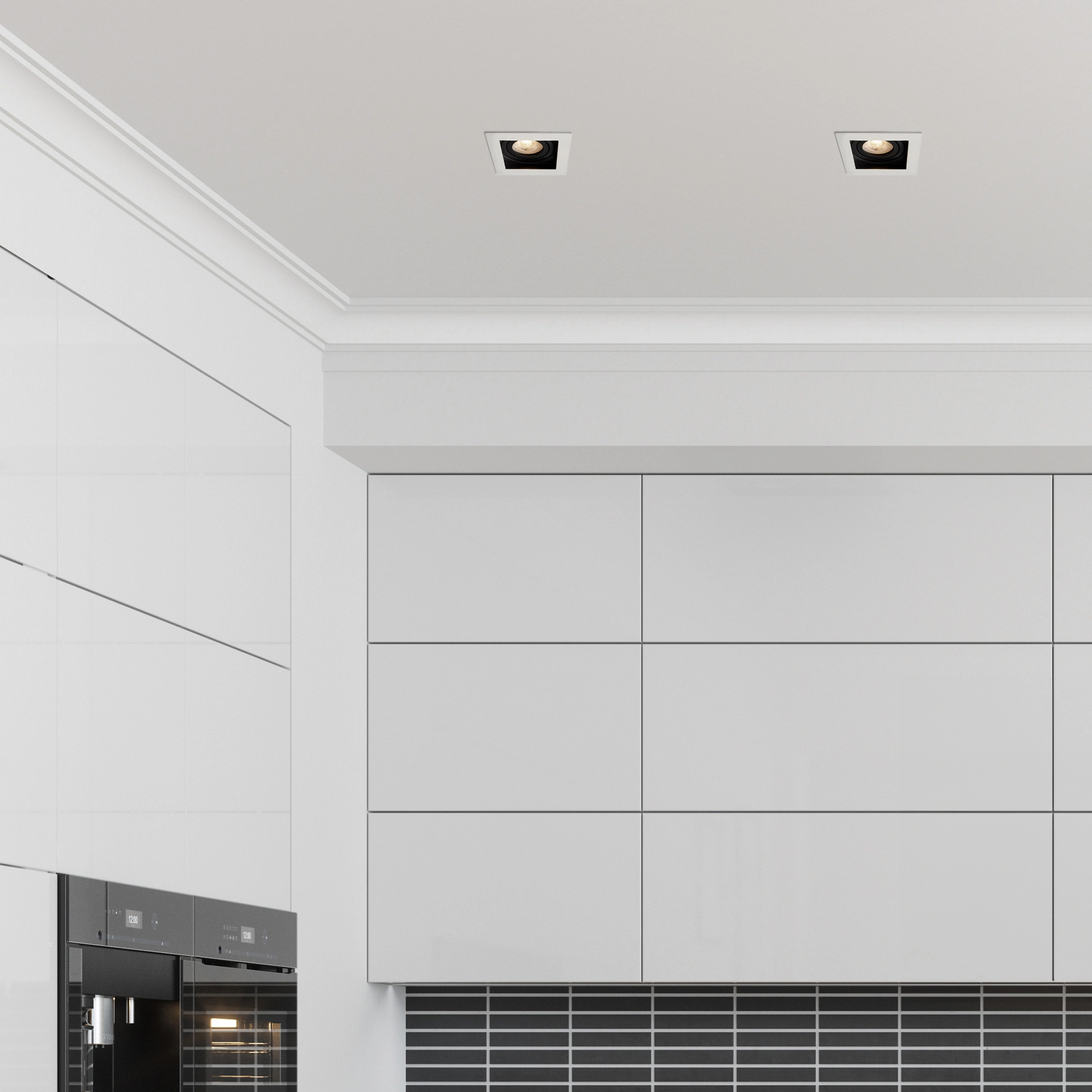 Square recessed spotlight Grid Black Lyora 5053423307138