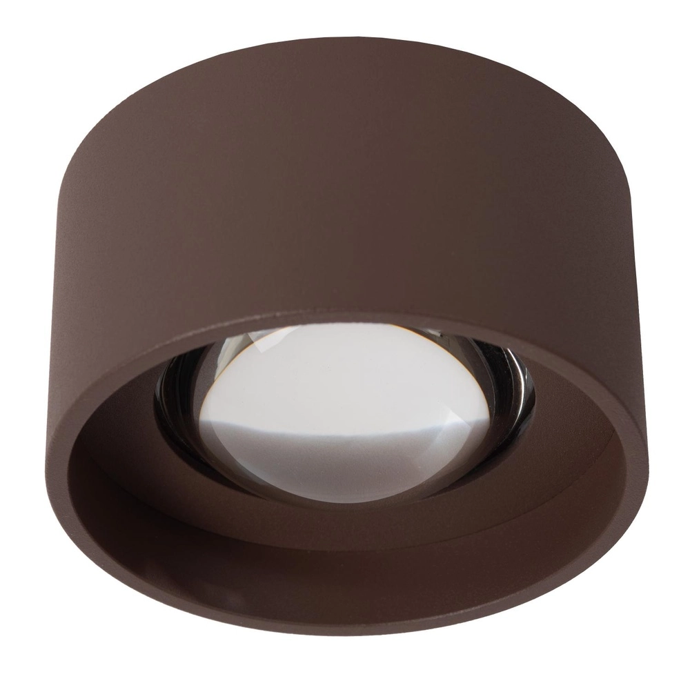 Ceiling spotlight Lenz Ø 11cm rust brown IP54