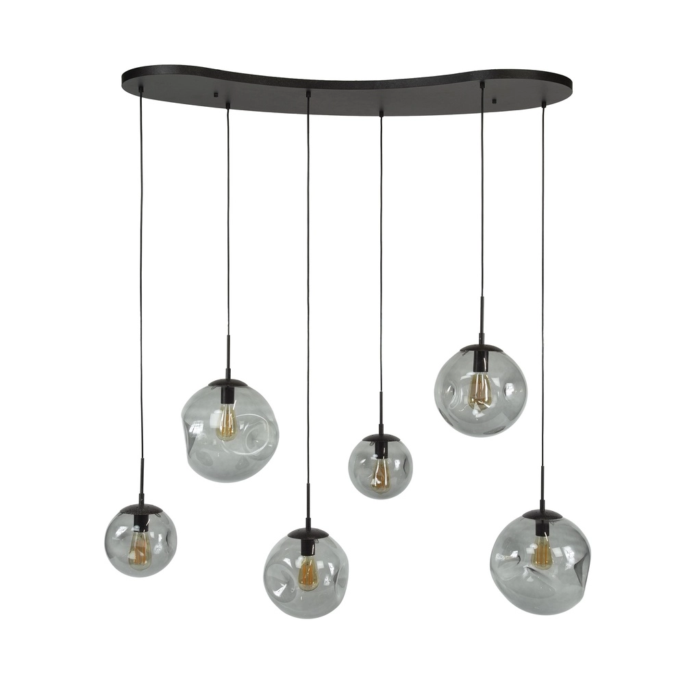6-light pendant lamp Stellar with organic ceiling plate Lyora 8716803511729