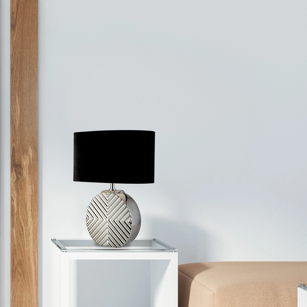 Table lamp Regen chrome with black Searchlight 5053423304168