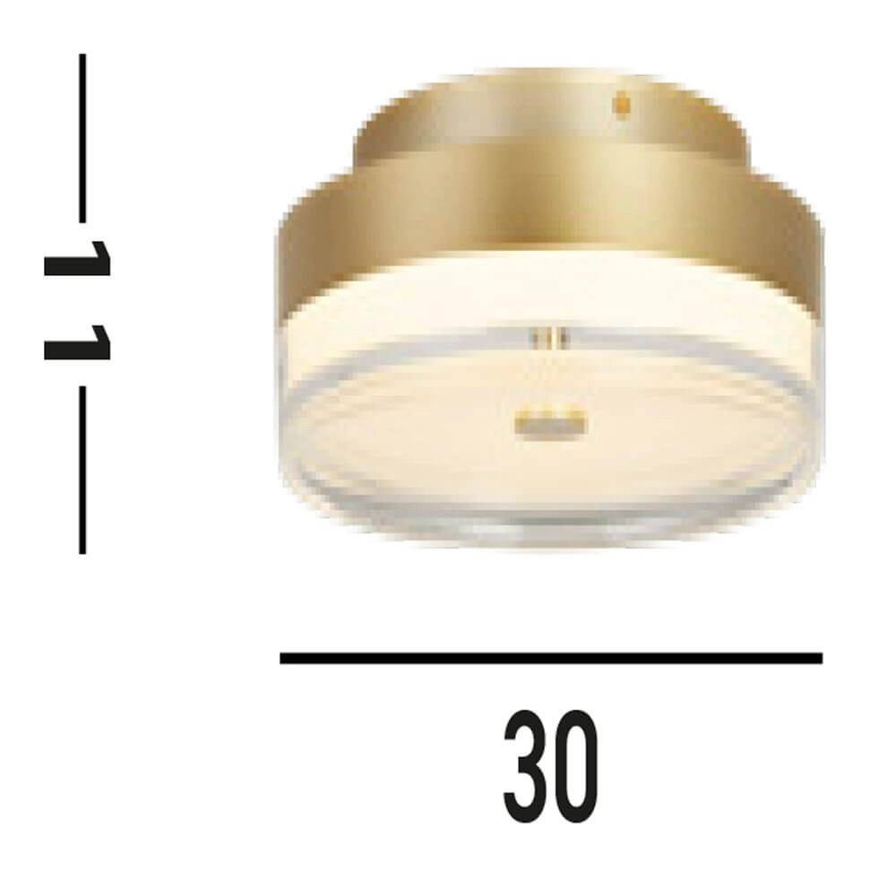 Ceiling lamp Cyprus Ø 30cm gold Searchlight 5053423273747