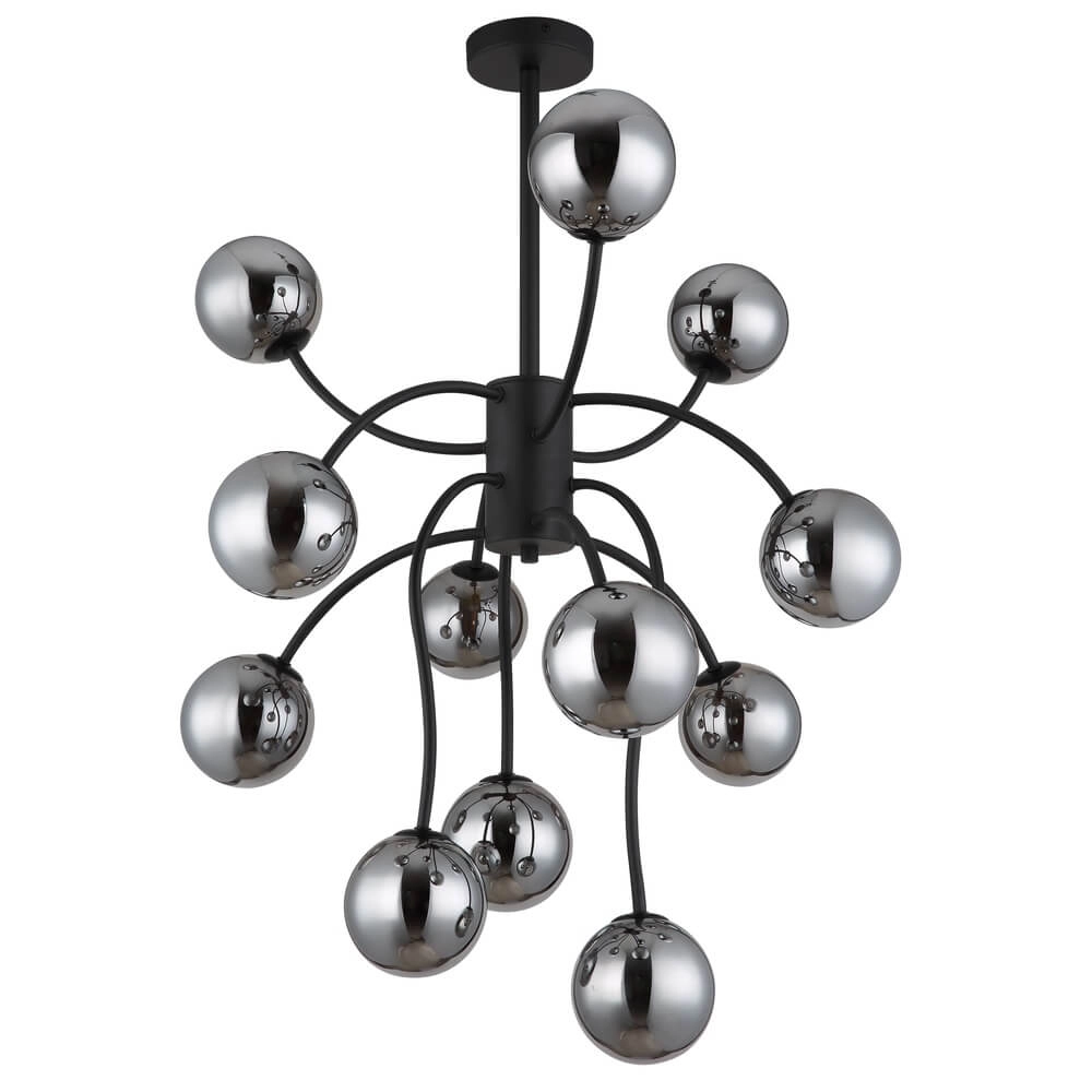 Black ceiling lamp Riha 12-light Globo 9007371468522