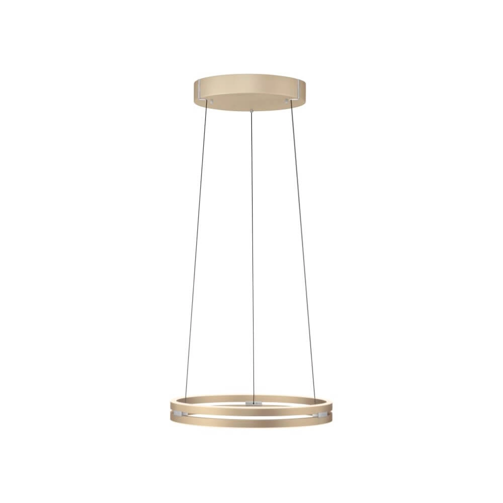 Sleek hanging lamp Pure E-Loop brass