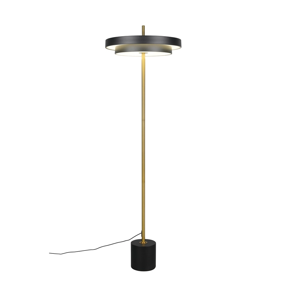Modern floor lamp Keaton black with gold Trio 4017807655926