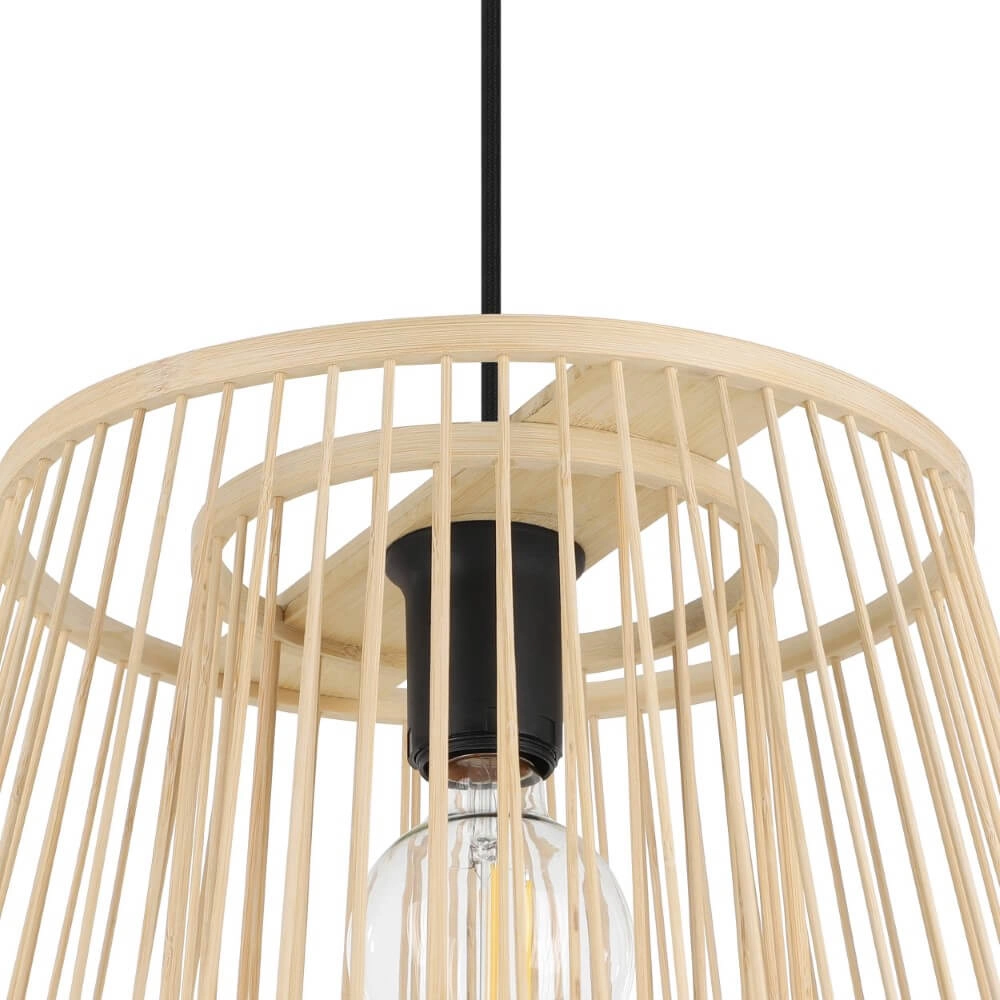 Wooden pendant lamp Hykeham Ø 38cm Eglo 9002759438524