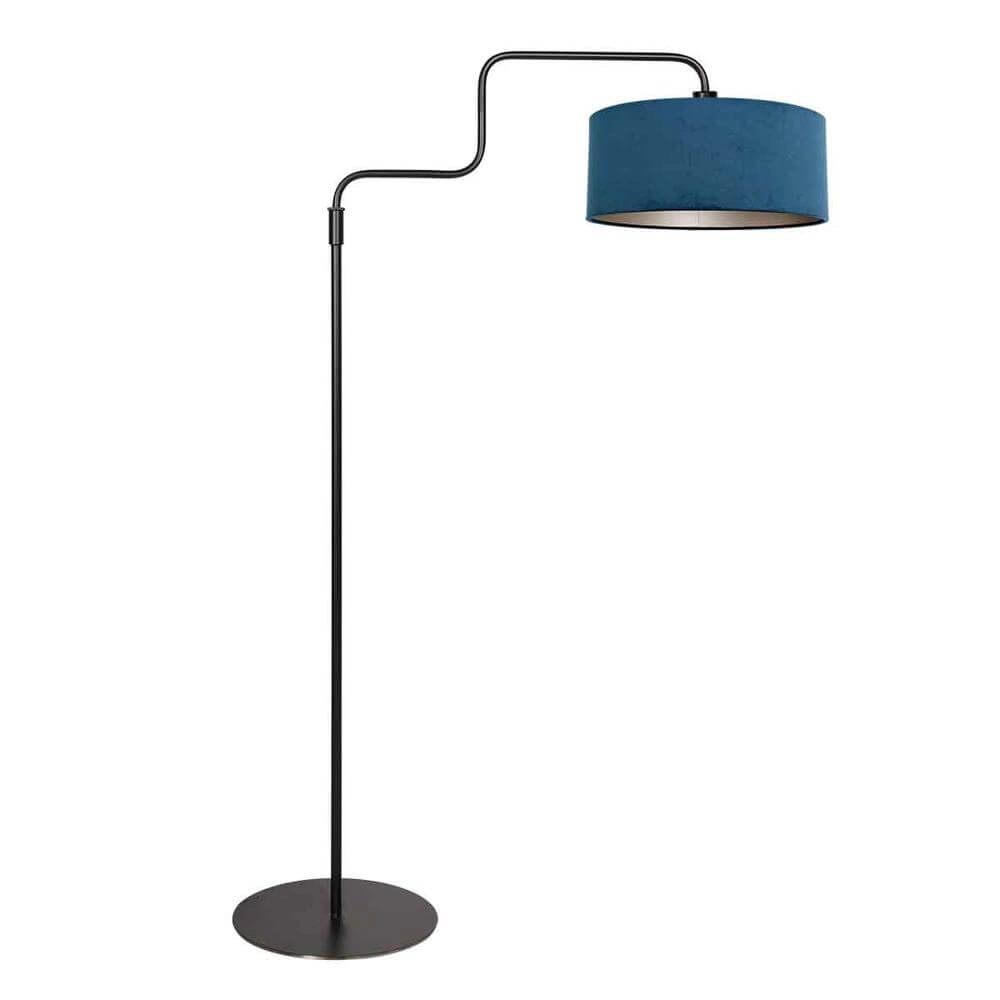 Floor lamp Bloeba black with blue hood