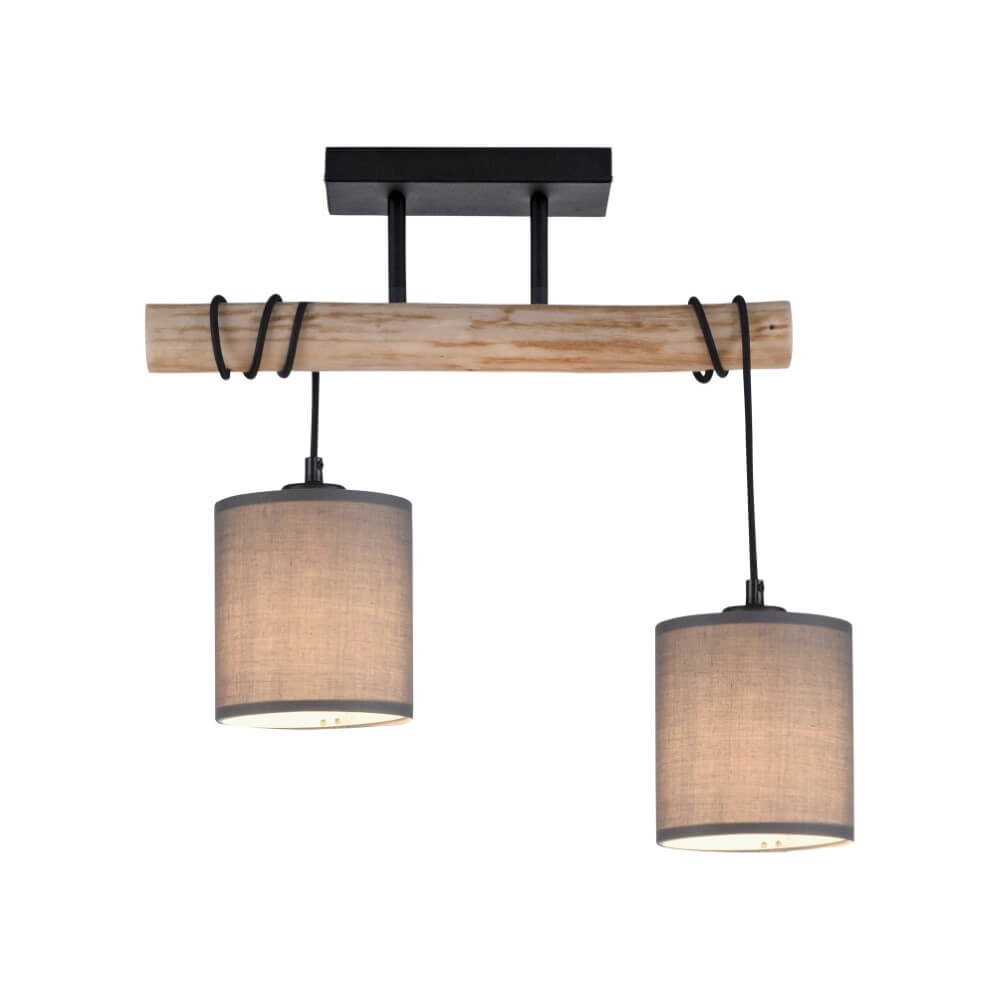 Country ceiling lamp Green Tribu Taupe Just Light 4043689995164