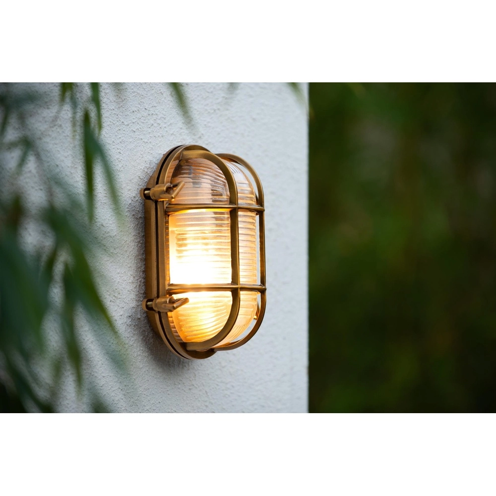 Bullseye Wall Lamp Dudley IP54 gold Lucide 5411212114884
