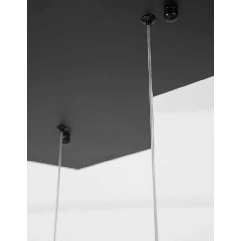 Square pendant lamp Gabbia Black Triple Lyora 5212017423412