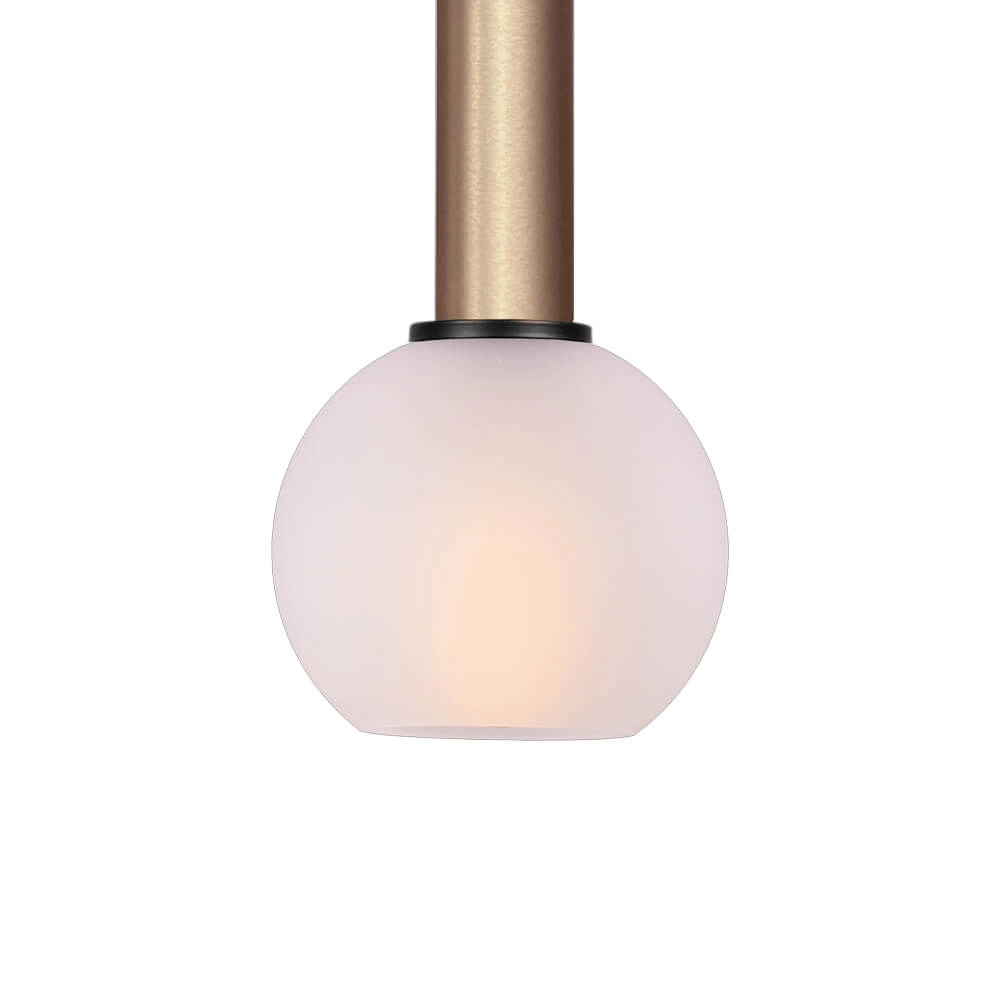 Hanging lamp Ø 15cm Bella 2 Brass gold with matt white glass Masterlight 8718121333991