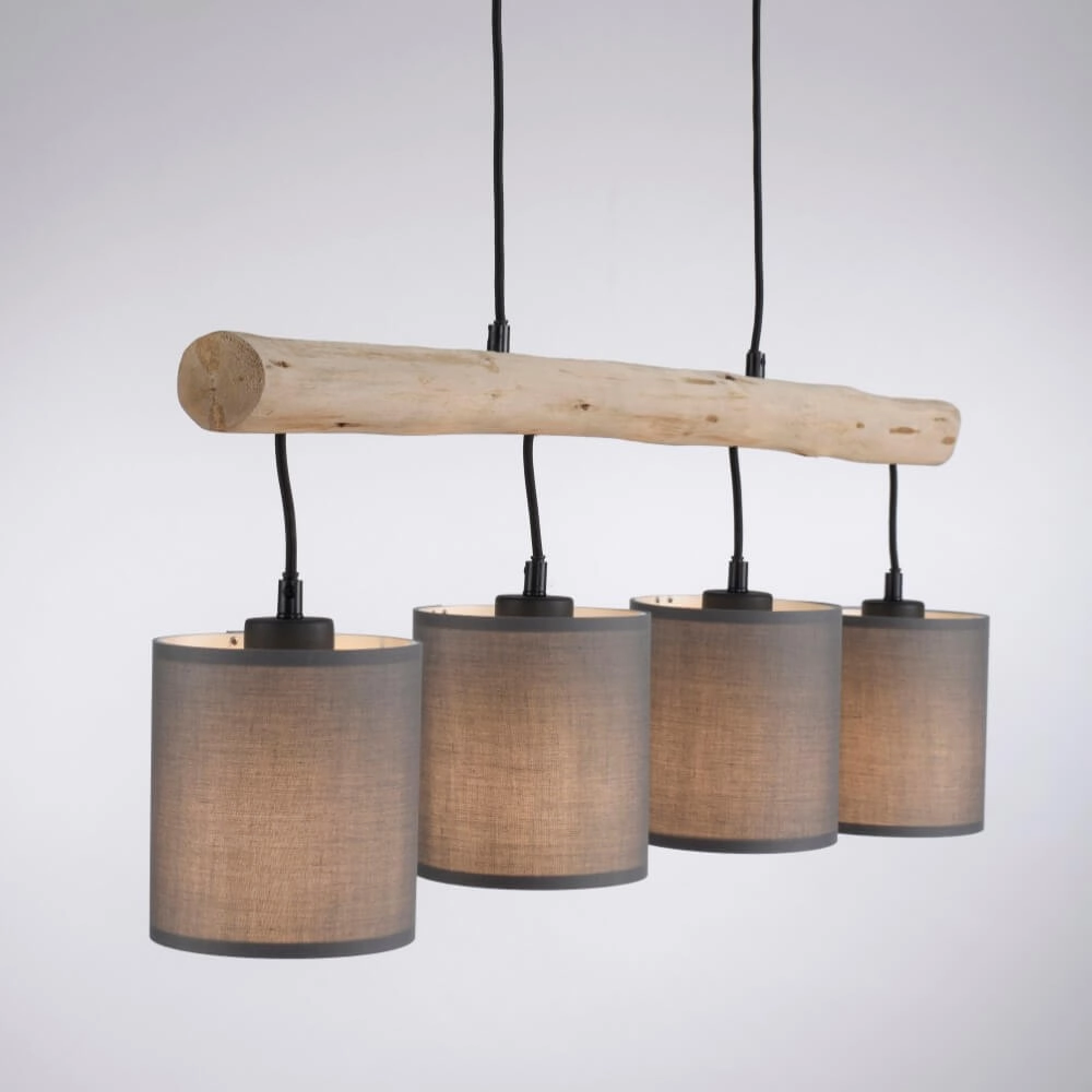 Country Pendant Lamp Green Tribu Taupe Just Light 4043689995171