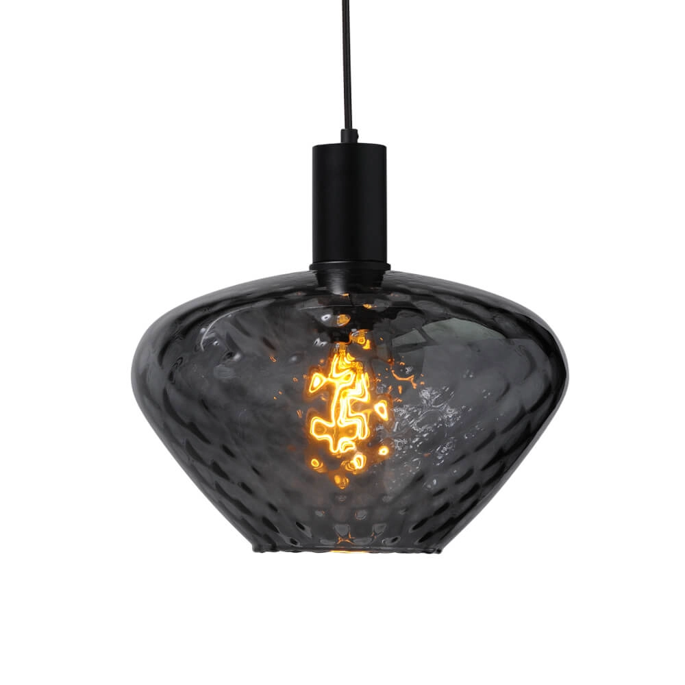3-light hanging lamp - black - Porto with different glasses Masterlight 8718121270074