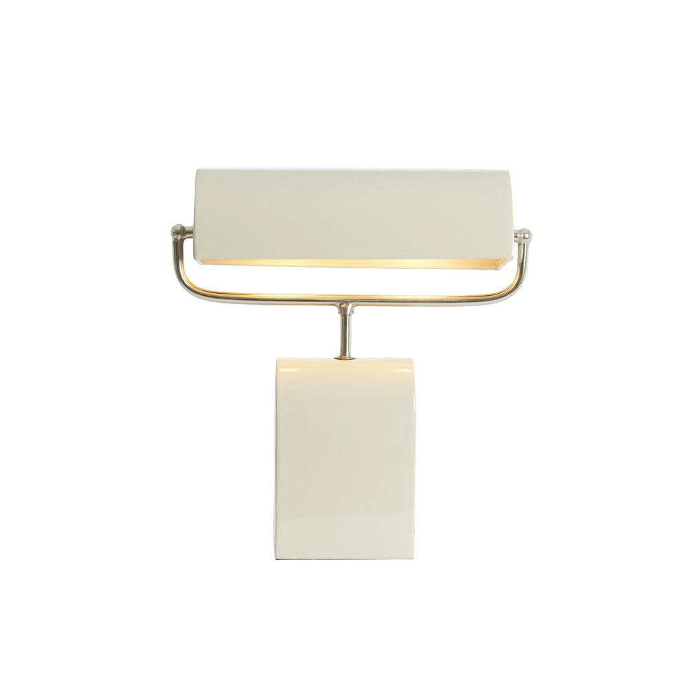 Cream desk lamp Cardona with nickel - 1x E27 Light & Living 8717807816254