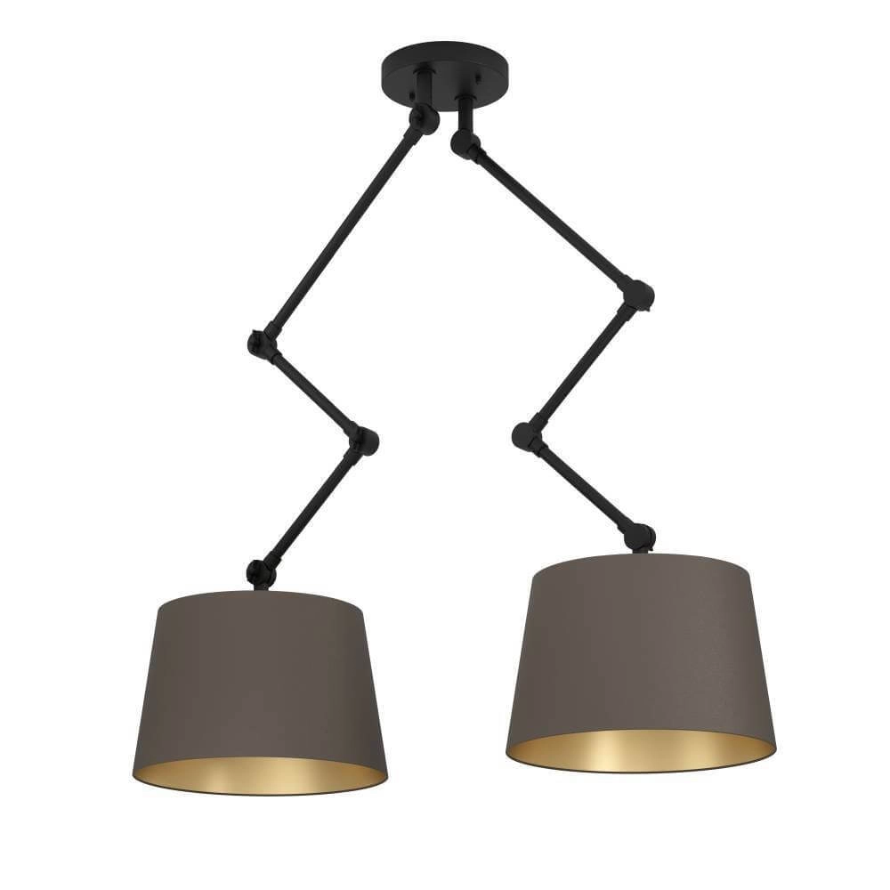 Hanging lamp double adjustable Pistunio cappuccino