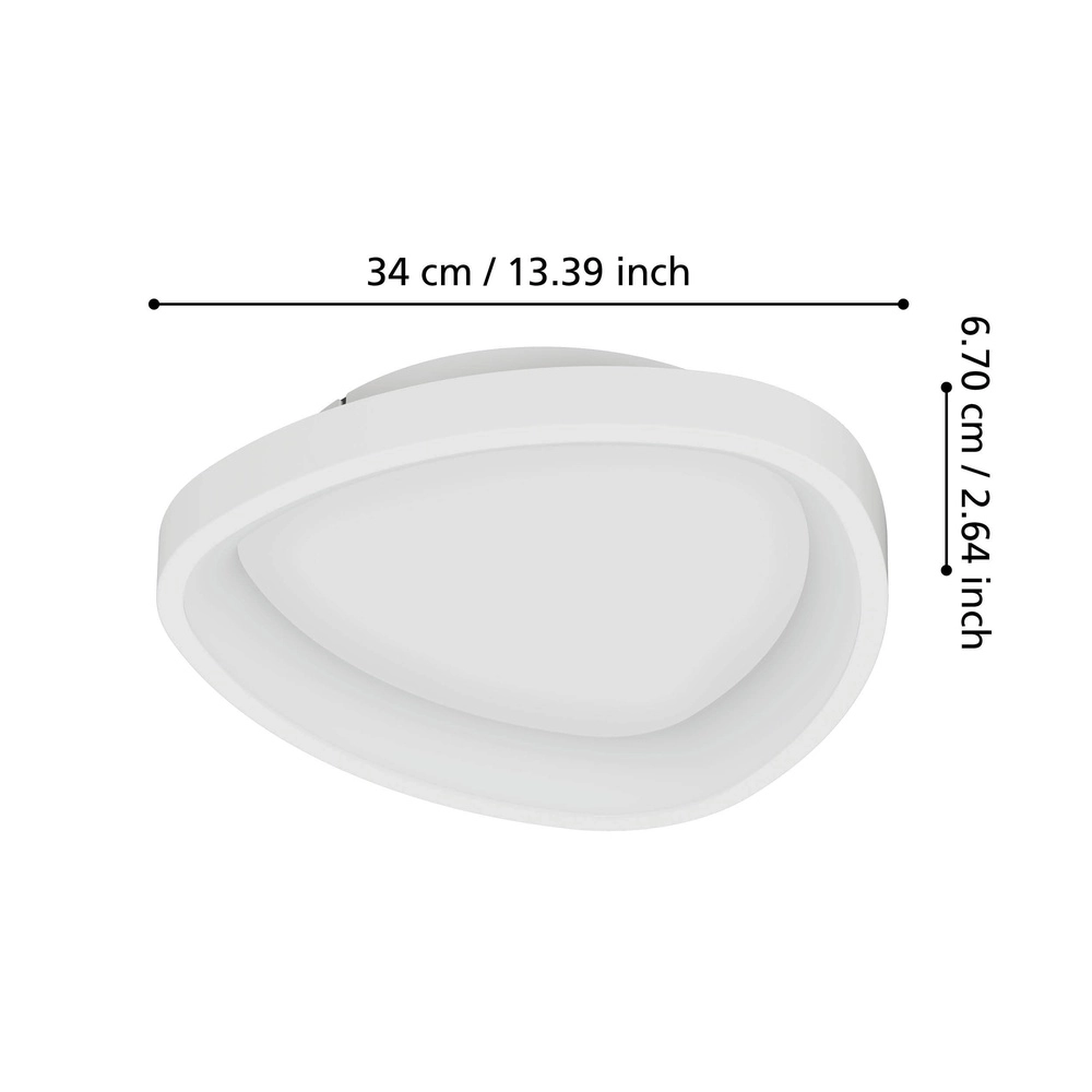 Modern led ceiling light Loretello white - Ø 35cm Eglo 9008606316441