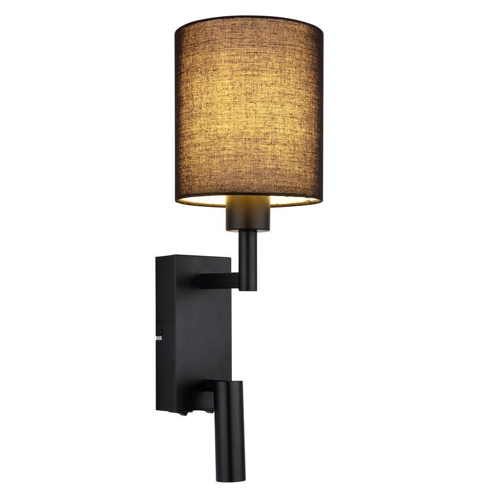 Bedside lamp Zamora black with black hood Globo 9007371575893