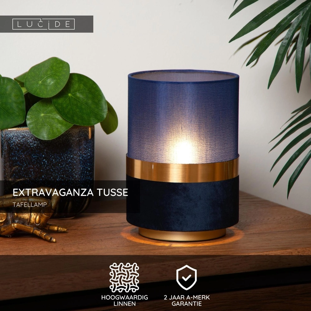 Design table lamp Extravaganza Tusse blue Ø 15cm Lucide 5411212105547
