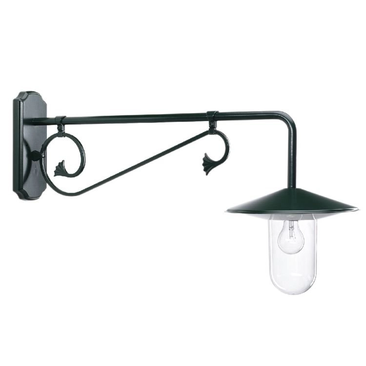 Rustic outdoor lamp Louvre black