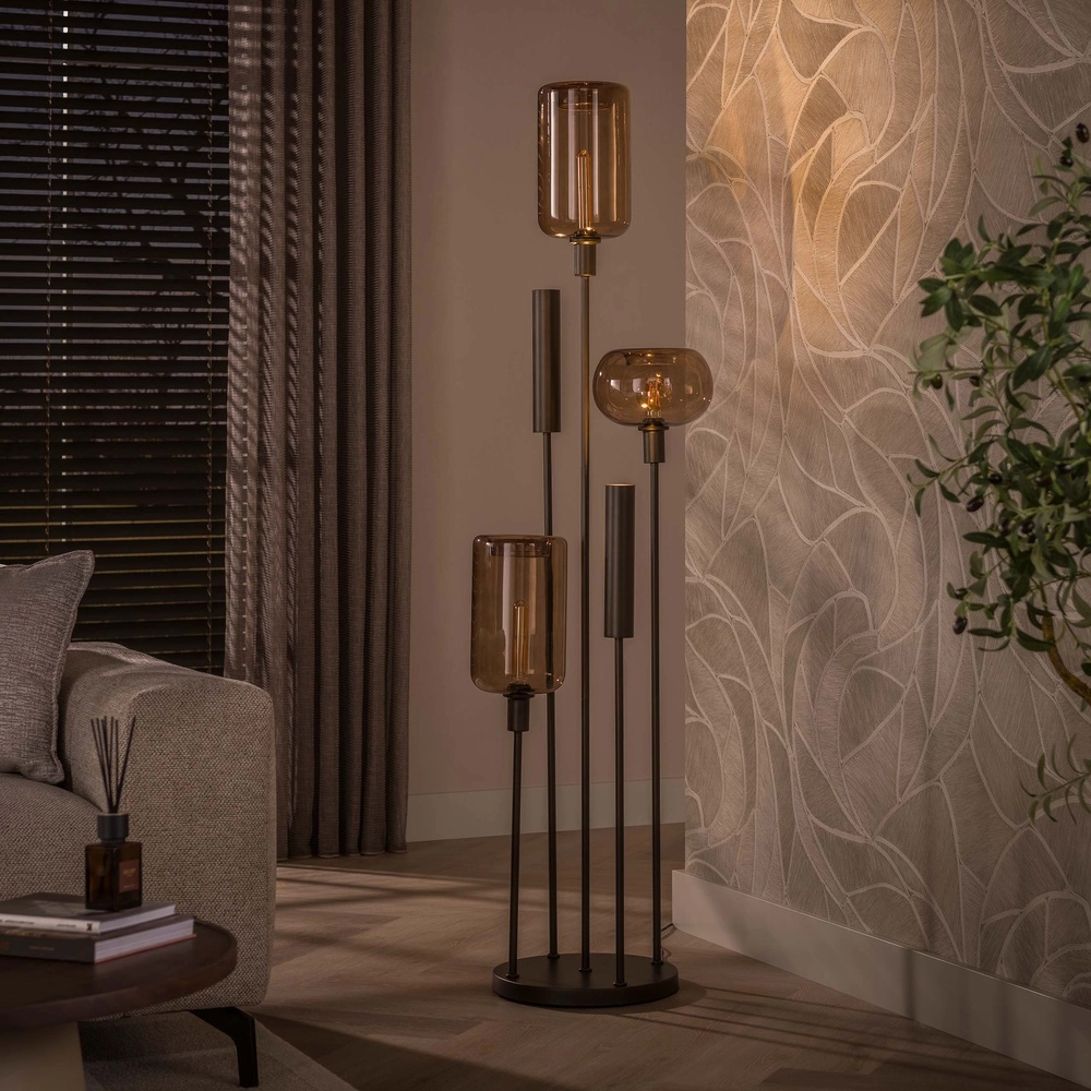 Design vloerlamp Serene sienna bruin Lyora 8716803514775