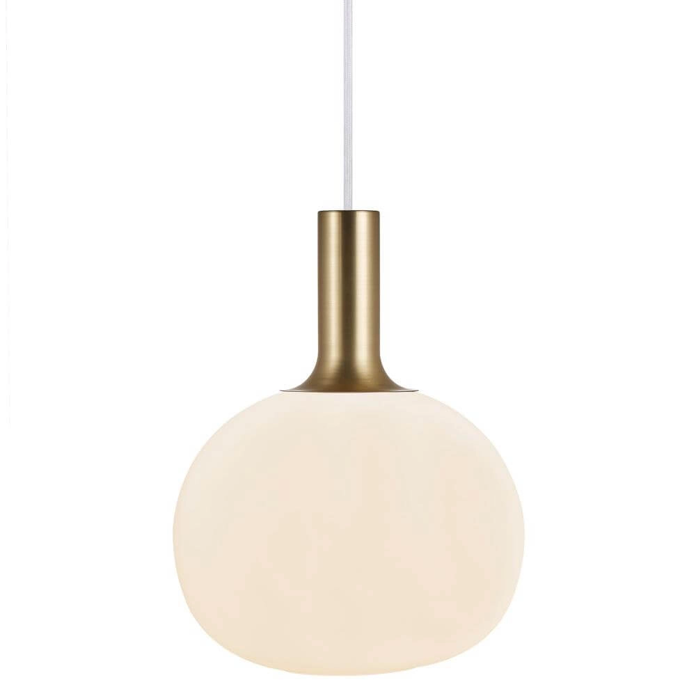 Glass pendant lamp Alton ball Ø 25cm white