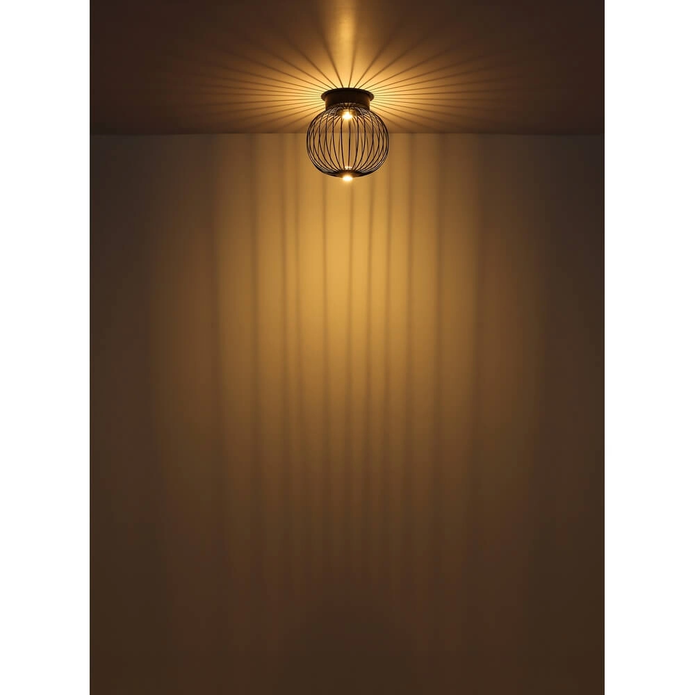 Black ceiling lamp Galway single cage Ø 50cm Globo 9007371468331
