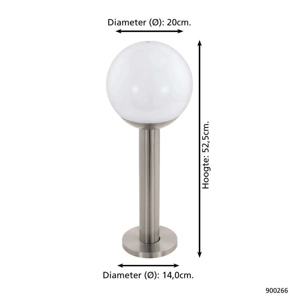 Standing lamp Zigbee Nisia-Z 20x25.2cm stainless steel Eglo 9008606232673