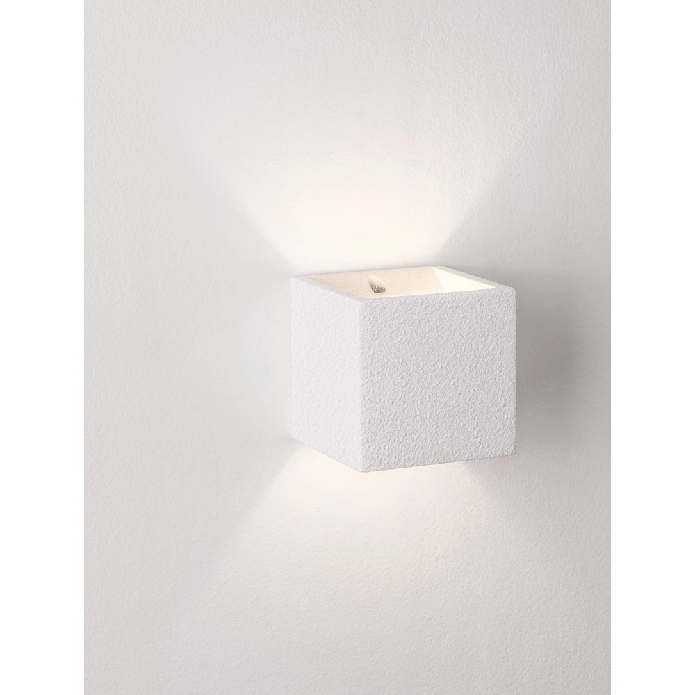 Square wall lamp Sensia white 11.5cm