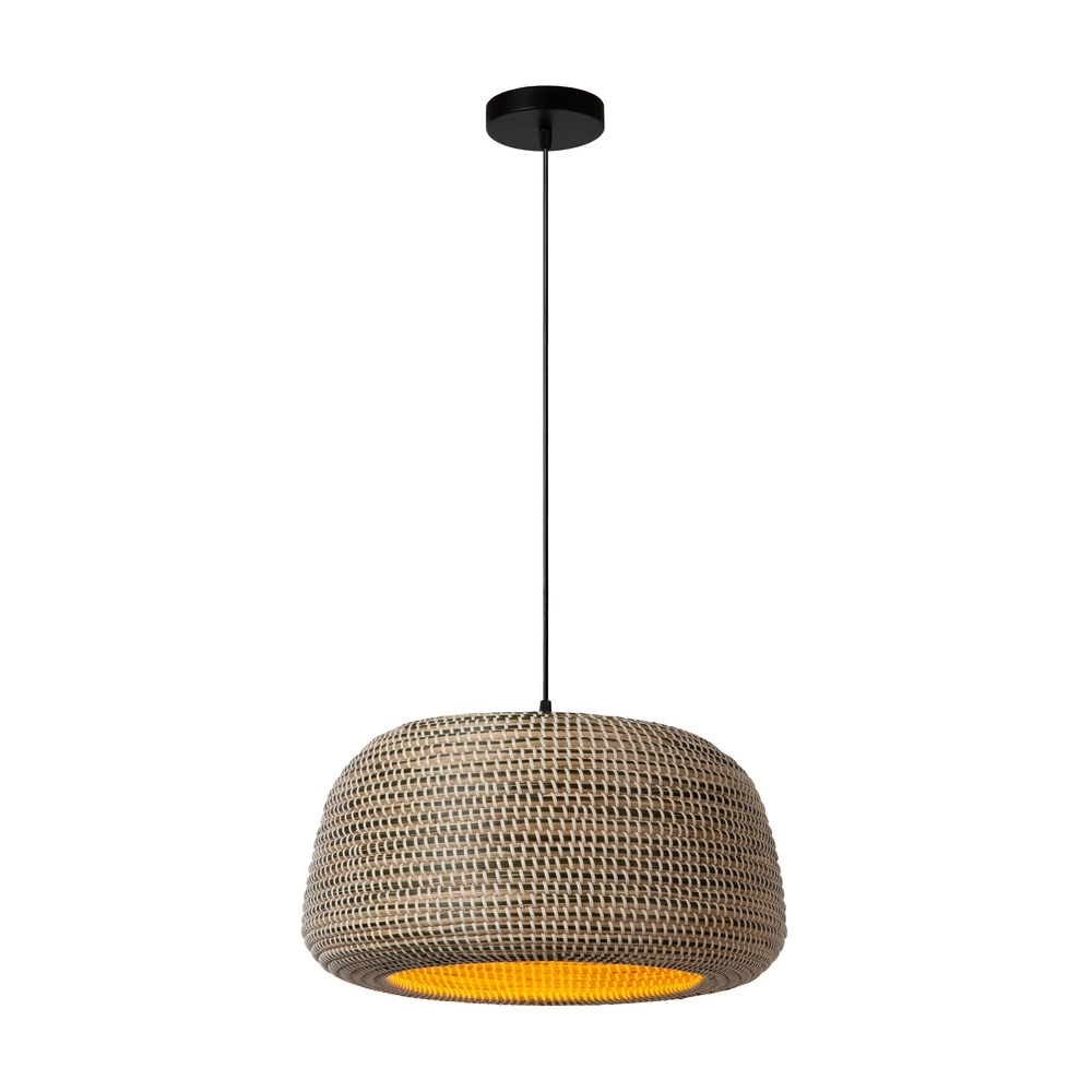 Seagrass pendant lamp Maduka Ø 47cm - brown