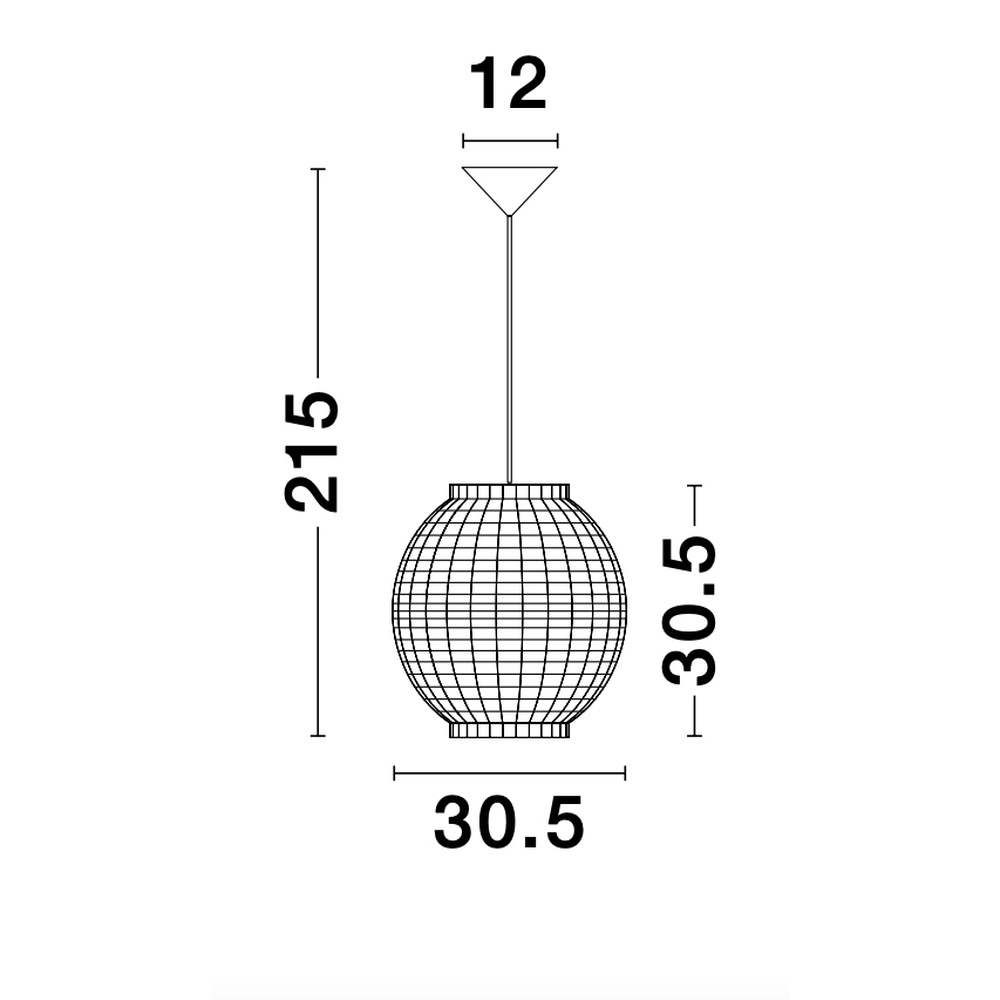 Rattan pendant lamp Griffin Ø 30.5cm Lyora 5212017421333