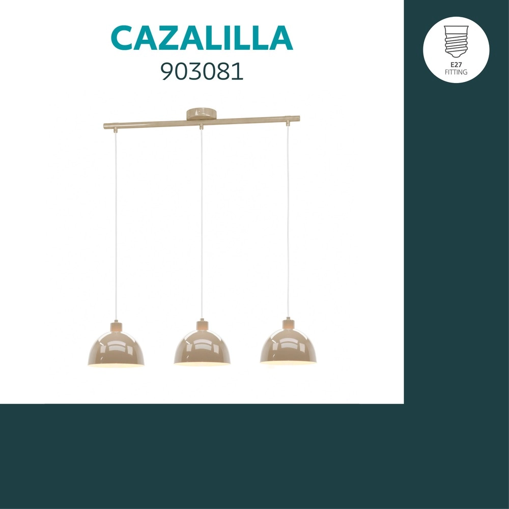 Pendant lamp Cazalilla sand brown