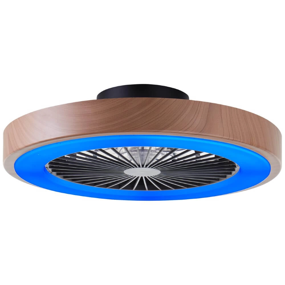 Black fan Slimline with wooden edge Brilliant 4004353435867