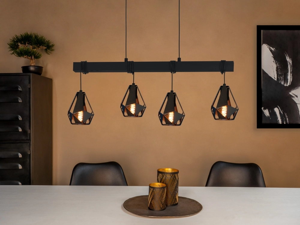 Design pendant lamp Townshend 7 black Eglo 9002759334253