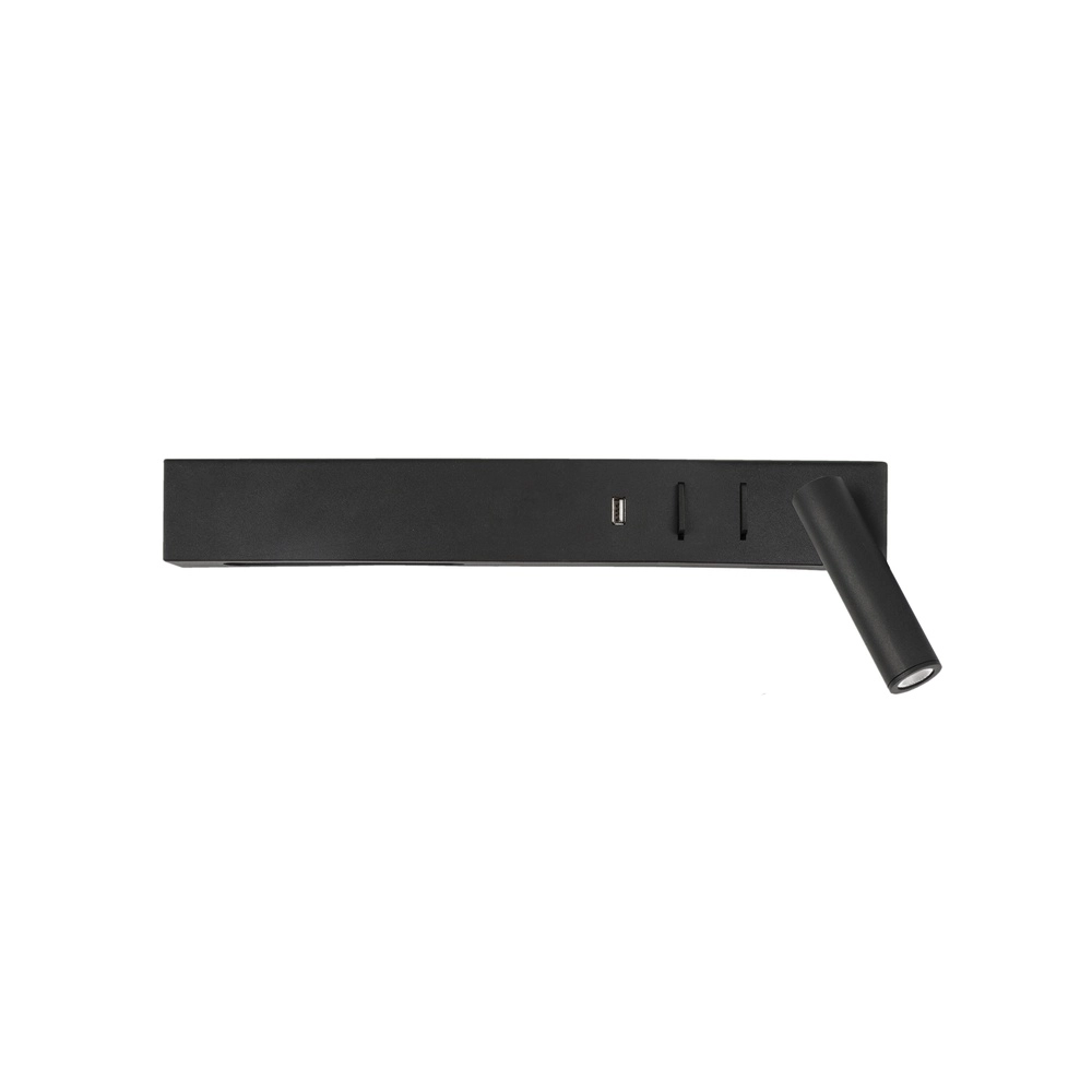 Bedside lamp Vida Right Black with USB Lyora 5212017427854