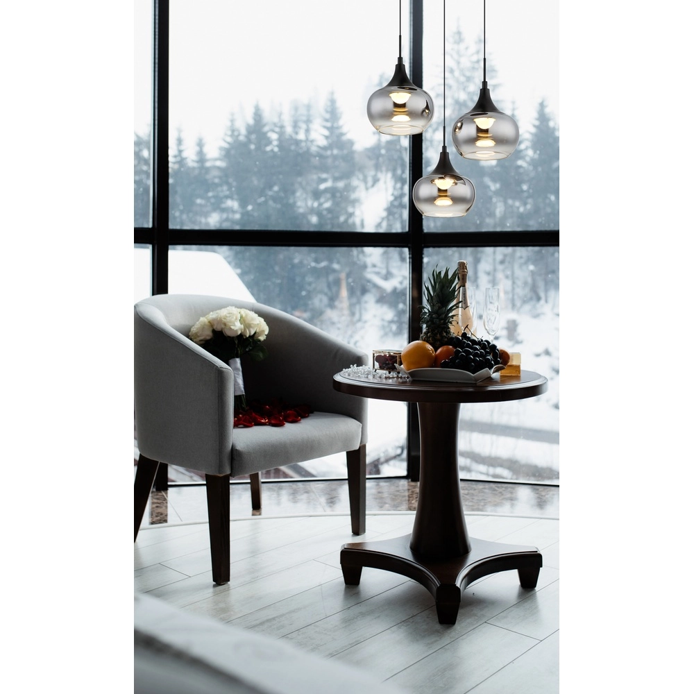 Design pendant lamp Lui 3-light black Globo 9007371586608
