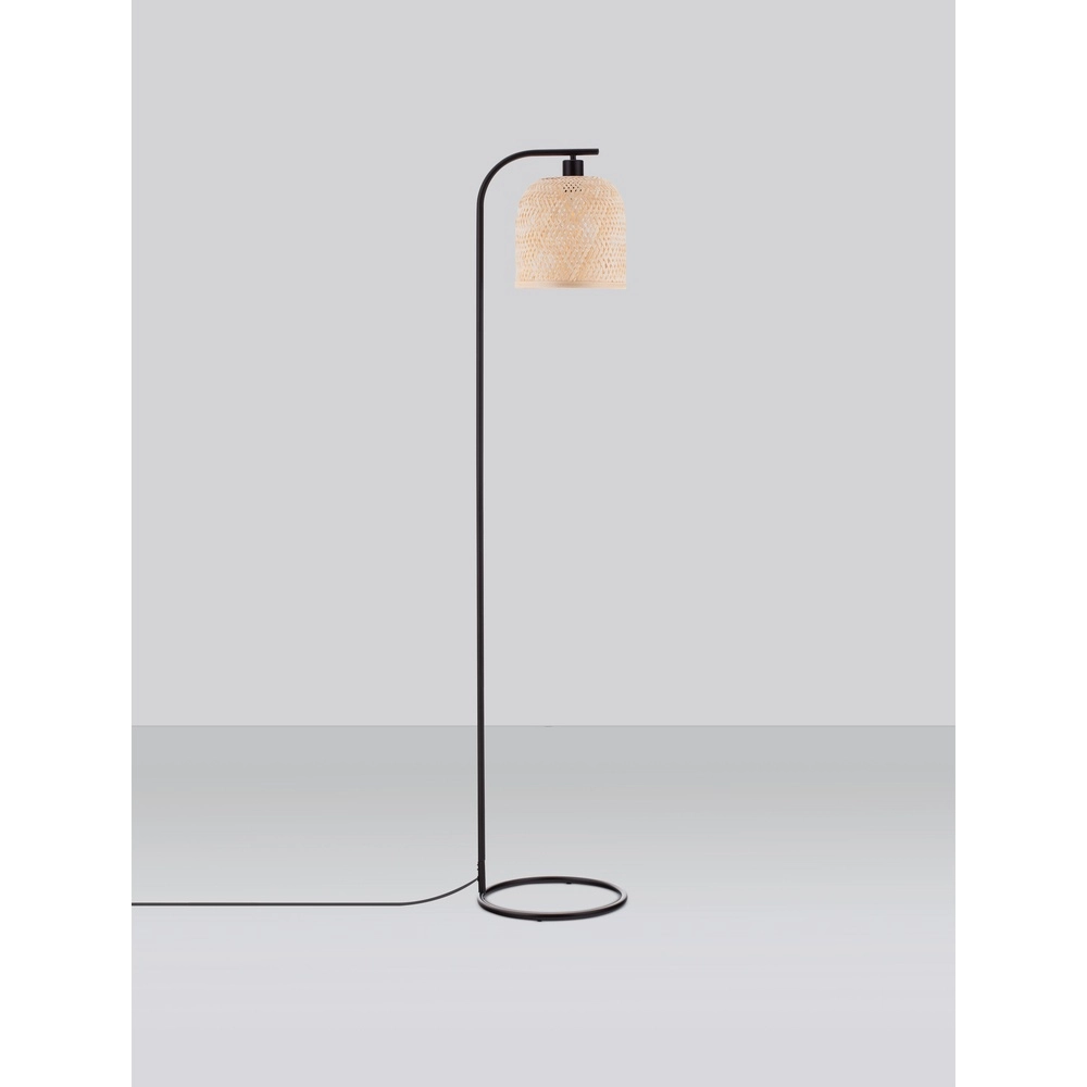 Floor lamp Intra black with bamboo cap Lyora 5212017454836