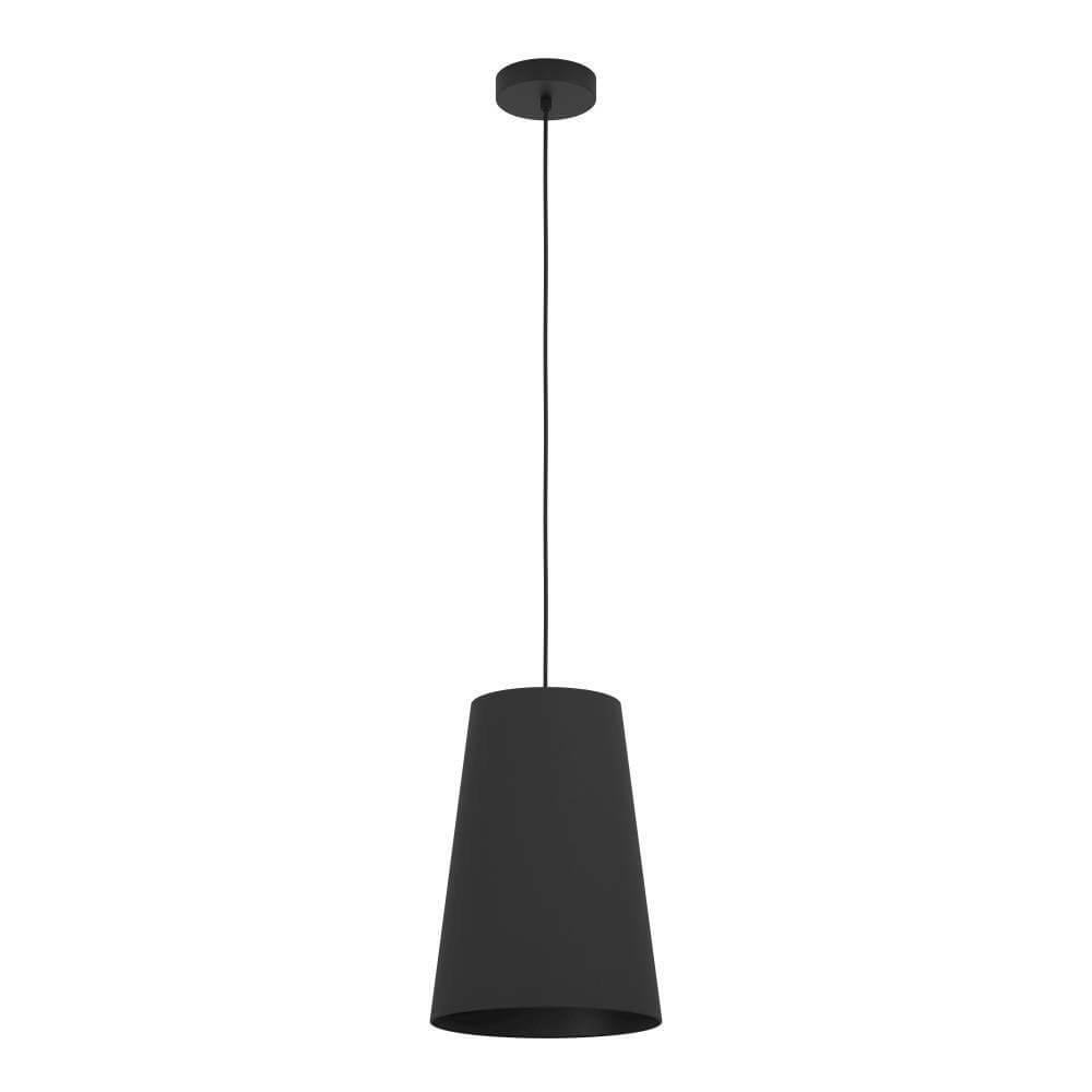 Hanging lamp Petrosa with black hood