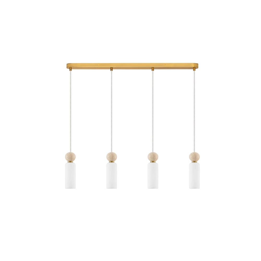 Pendant lamp Filomena 4-light gold