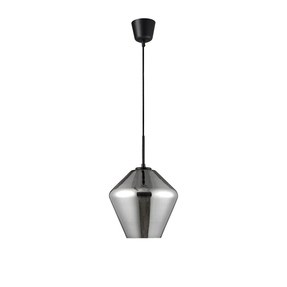 Pendant lamp Veiro chrome glass Ø 23 x 22cm Lyora 5212017421296