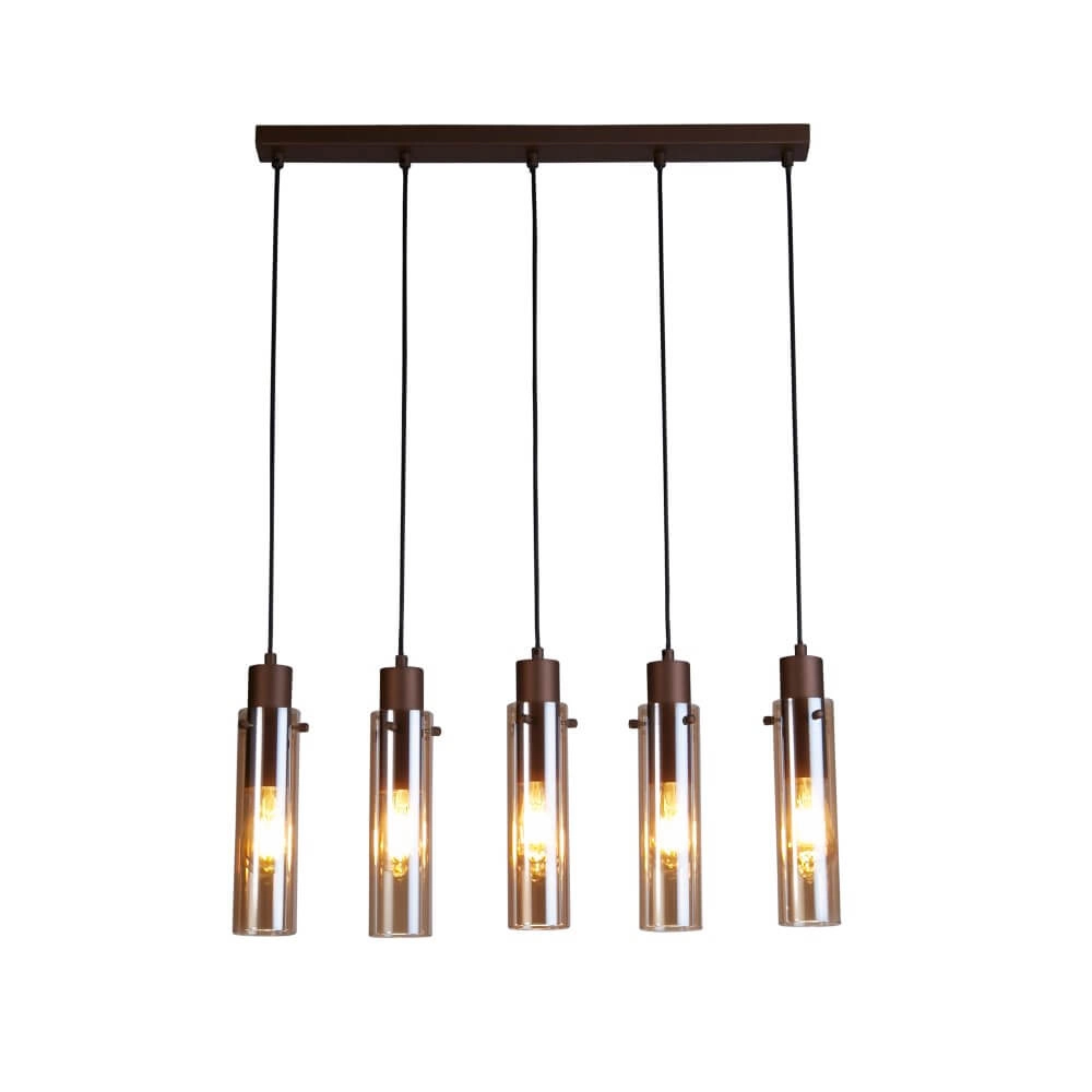 5-light pendant lamp Sweden II straight