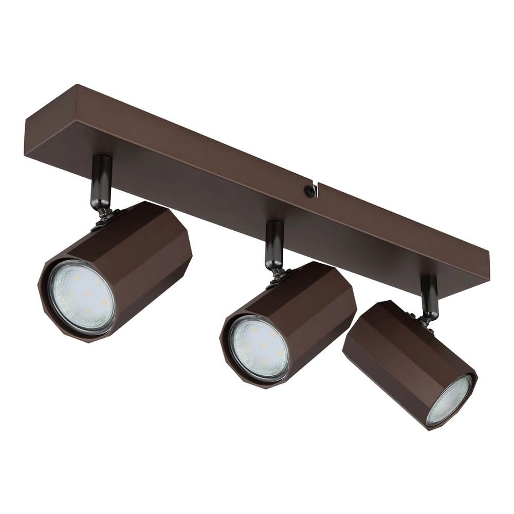 Bronze ceiling lamp James 3-light Globo 9007371450886