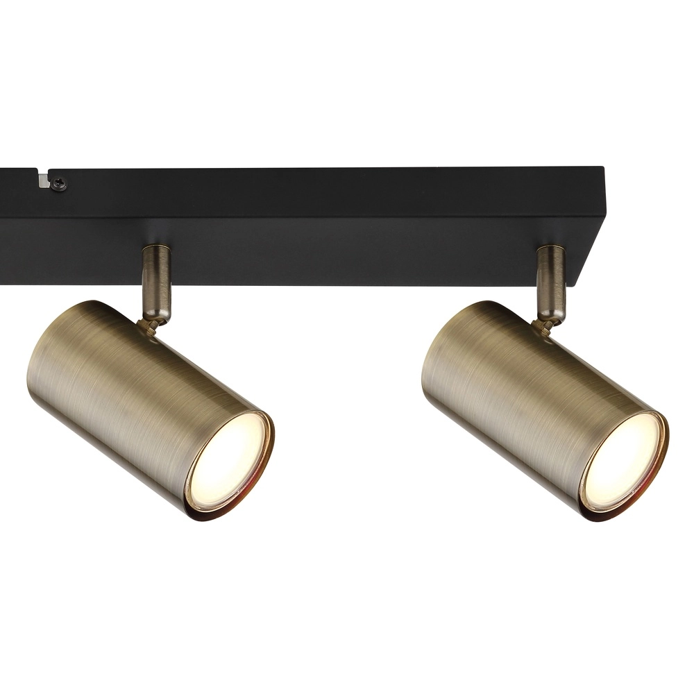 Ceiling lamp 4-lights Robby black with bronze Globo 9007371430994