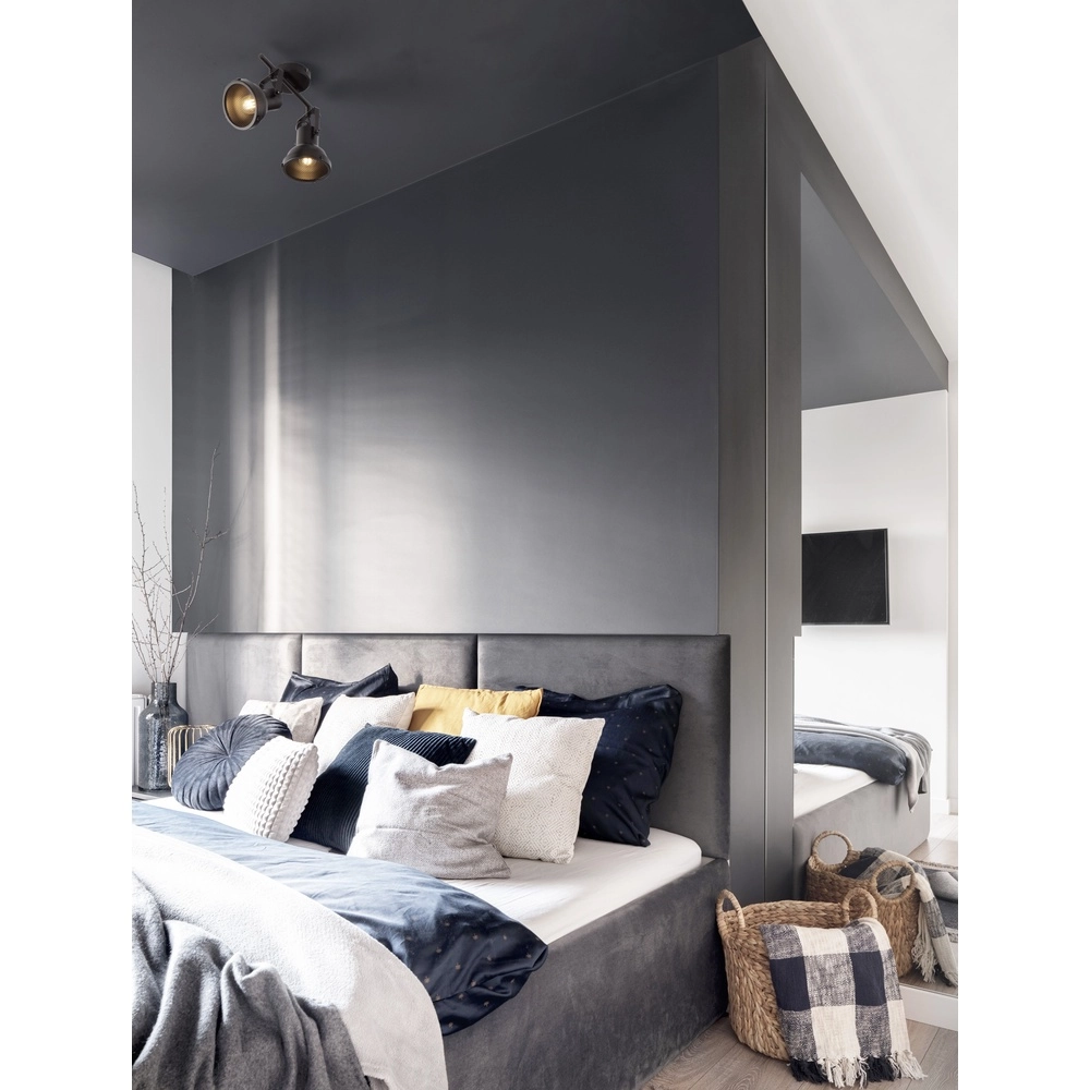 Ceiling lamp Ruvi 2-light black Lyora 5212017446367