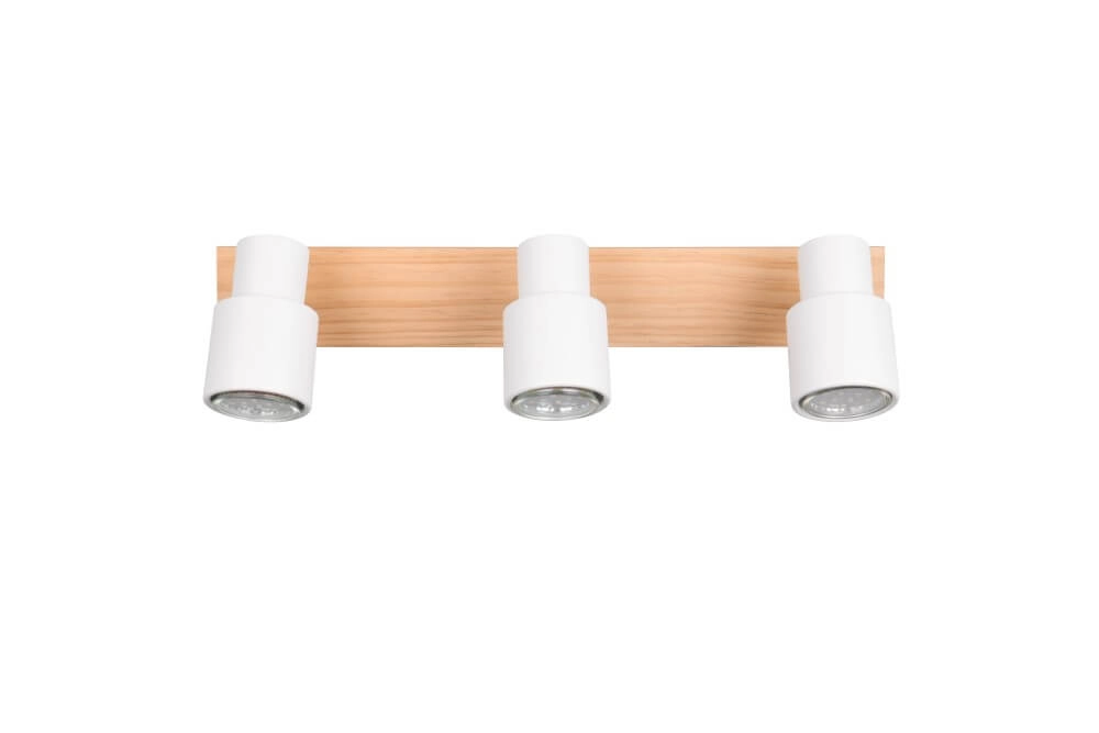 3-light ceiling lamp Pierre white with wood Trio 4017807638189